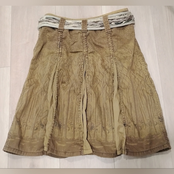 Z Brand Pleated A-line Skirt w/Belt S - Picture 2 of 6